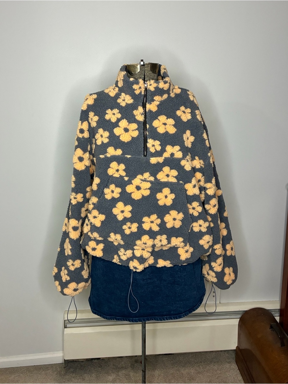 Fall Floral Pull Over Fleece